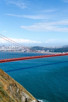 Golden Gate Bridge in San Francisco in California
