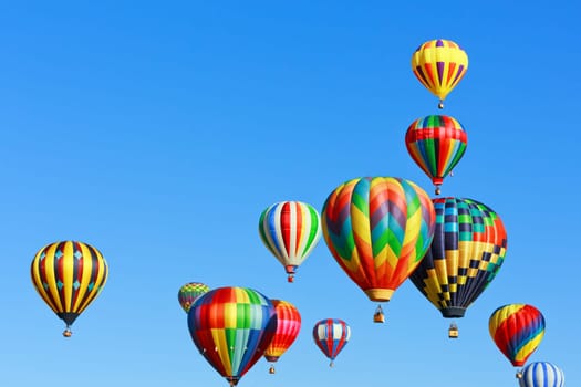 colorful hot air balloons