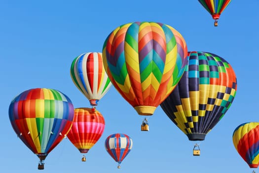 colorful hot air balloons