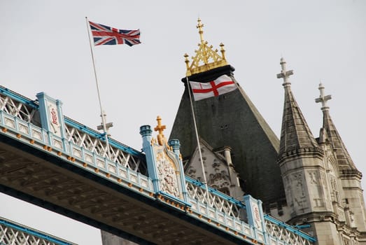 London Tower Bridge Union Jack