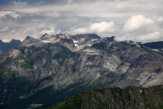 During a trek, view from Brevent in the french Alps.