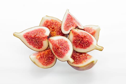fig segments stacked on a white background