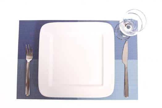 Simple Table set on a placemat.