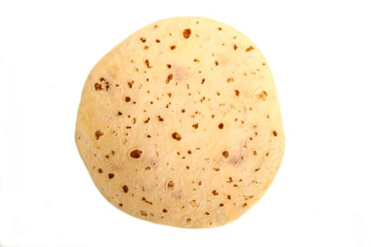 Tortilla, Corn bread, typical mexican food, isolated.