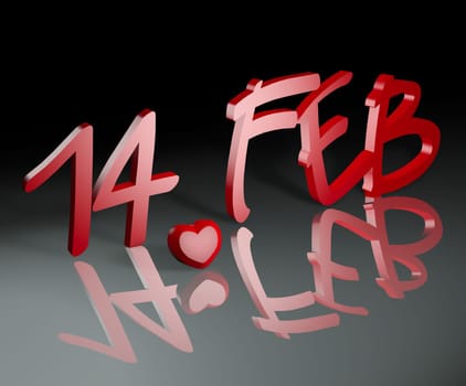 14 february.  Valentine's Day