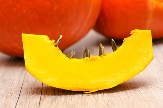 Orange Slice Pumpkin with Seeds