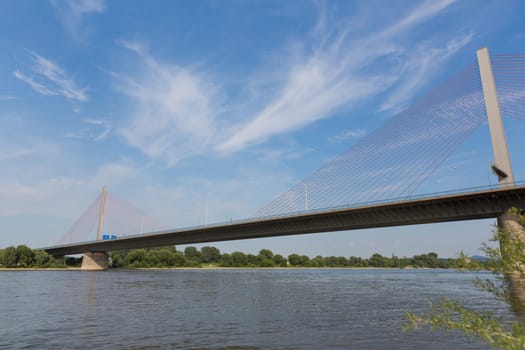 The motorway bridge over the Rhine near Bonn