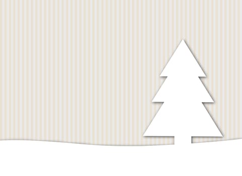Simple Christmas card with Christmas tree and space for text
