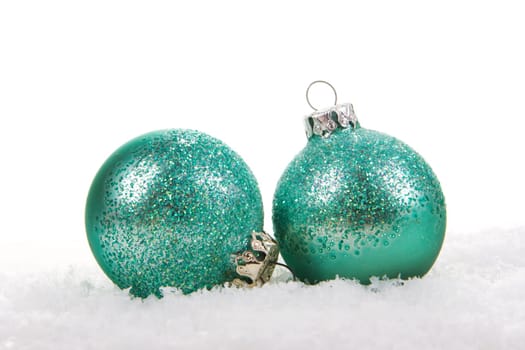Christmas baubles turquoise