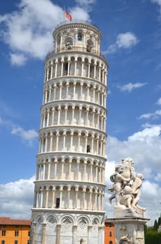 The statue of angels on Square of Miracles in Pisa, Italy