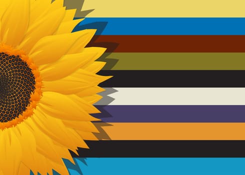 Sunflower abstract card