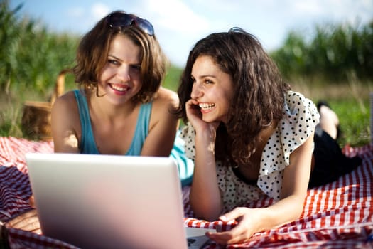 Girls on a picnic
