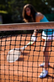 Girl Playing Tennis