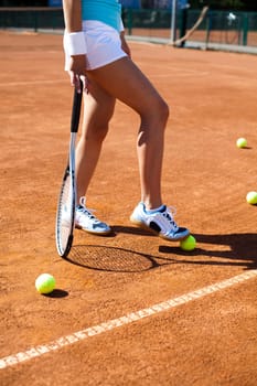 Girl Playing Tennis