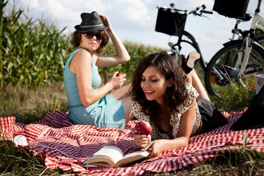 Girlfriends on picnic