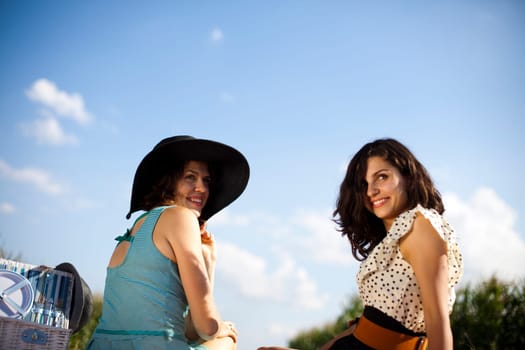 Girlfriends on picnic