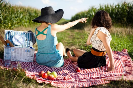 Girlfriends on picnic