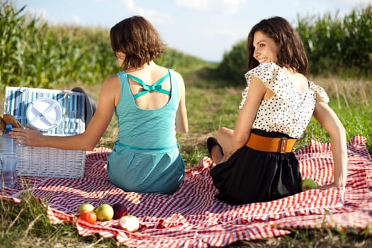 Girlfriends on picnic