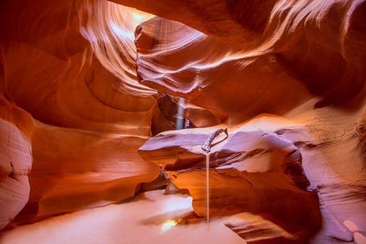 Antelope Canyon Arizona sand waterfall on Navajo land near Page