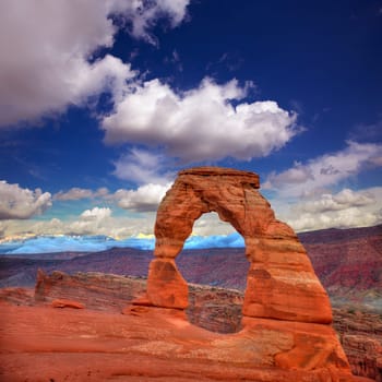 Arches National Park Delicate Arch blue clouds sky in Moab Utah USA photo mount