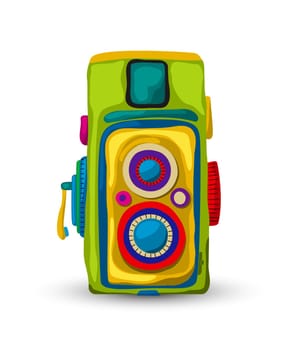 Vintage analog camera, graphic art