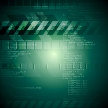 Dark green technology background. Vector design eps 10