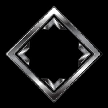Abstract metallic square shape. Vector logo eps 10