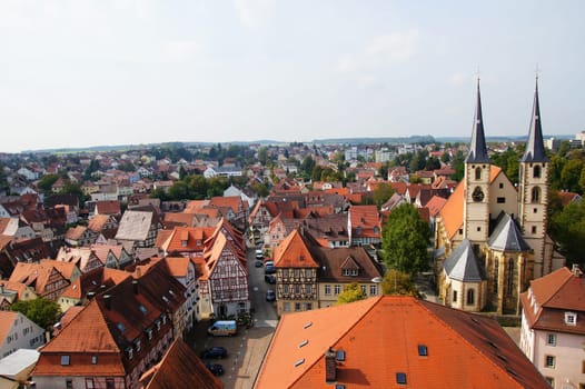 View of the old town of Bad Wimpfen