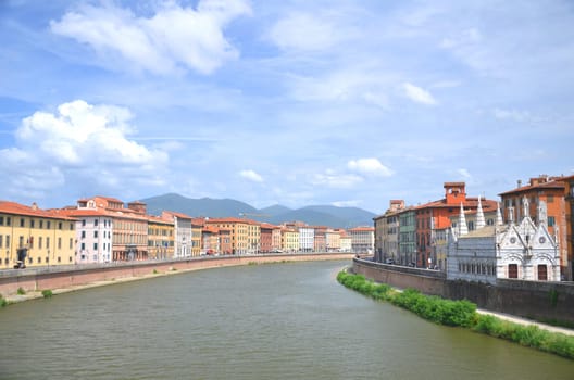 Church of Santa Maria della Spina by Arno river in Pisa, Tuscany in Italy
