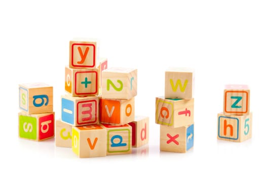 alphabet cubes with letters