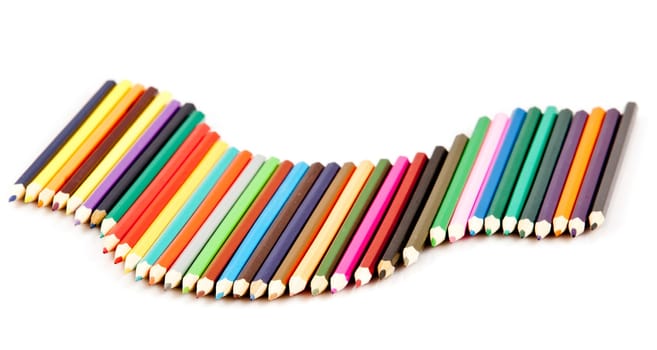 Color pencils isolated on white