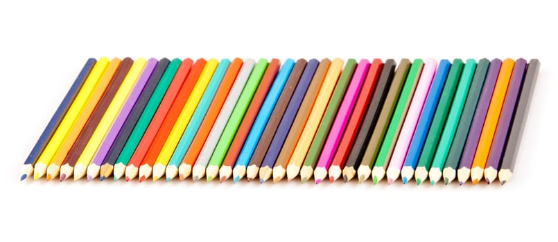 Color pencils isolated on white