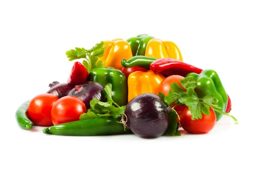 Healthy Eating. Seasonal organic raw vegetables.