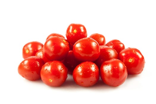 cherry tomatoes. fresh tomatoes on white background. red tomato