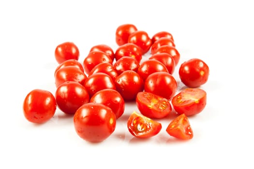 cherry tomatoes. fresh tomatoes on white background. red tomato