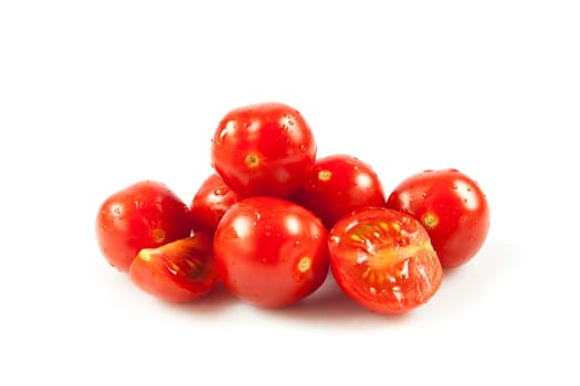 cherry tomatoes. fresh tomatoes on white background. red tomato