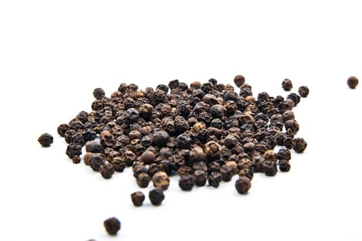 Black pepper  isolated on the white background