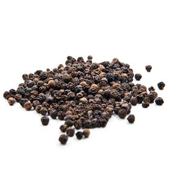 Black pepper  isolated on the white background
