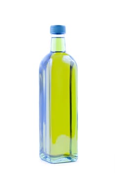 Olive oil bottle isolated on white background