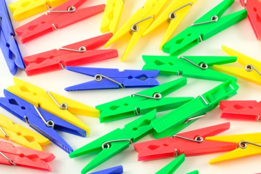 Colorful clothespins
