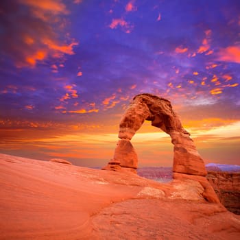 Arches National Park Delicate Arch sunset in Moab Utah USA photo mount