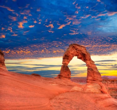 Arches National Park Delicate Arch sunset in Moab Utah USA photo mount