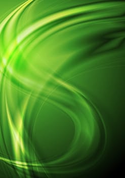 Abstract green waves background. Vector design eps 10