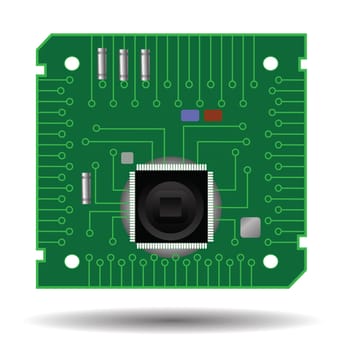 colorful illustration with Computer circuit board for your design