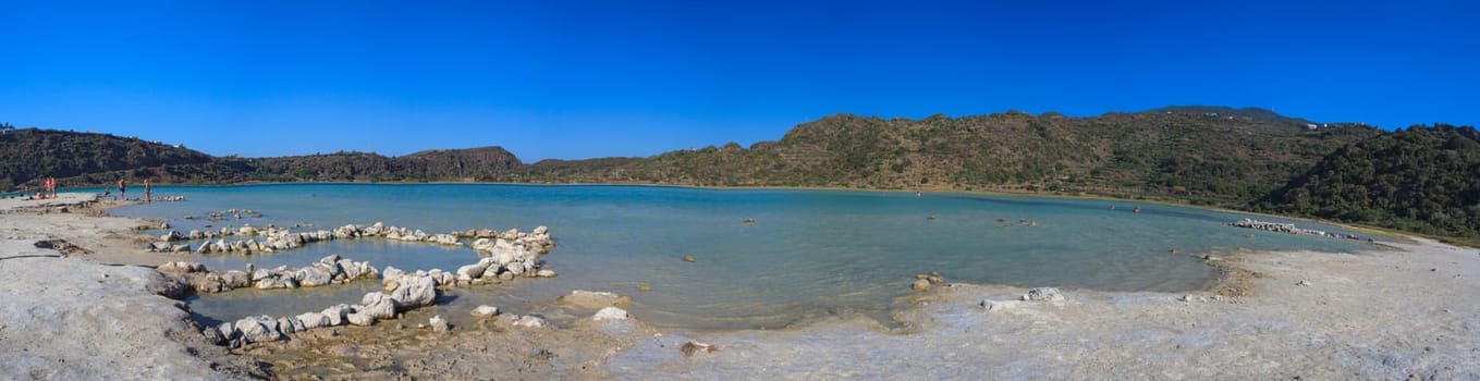 View of  thermal waters in the Lago di Venere in Pantelleria, Sicily