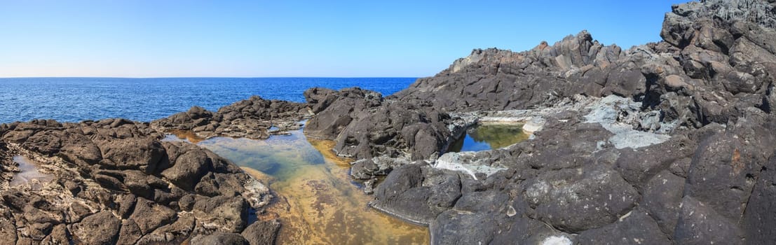 View of Laghetti delle ondine in Pantelleria, Sicily