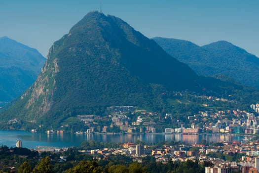 Lugano with Monte San Salvatore