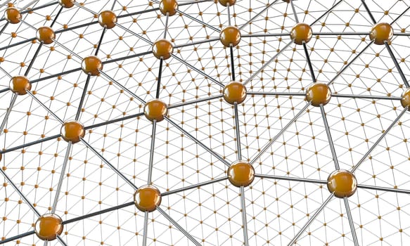 concept of atomic meshwork made ​​in 3d