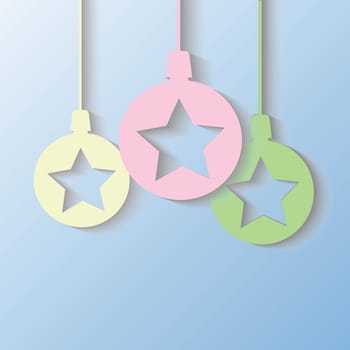 colorful illustration with abstract Christmas balls  for your design
