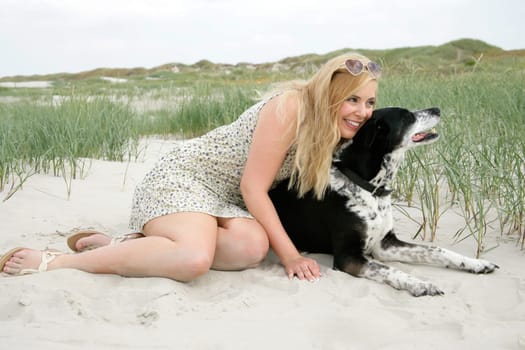 Young woman with dog